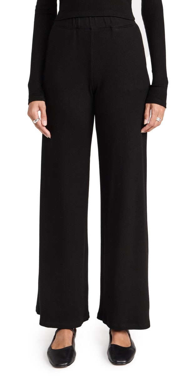 SPRWMN Wide Leg Pants Black