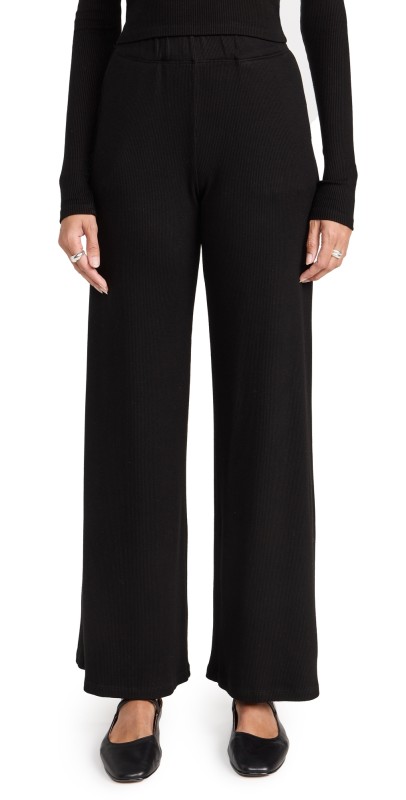 SPRWMN Wide Leg Pants Black