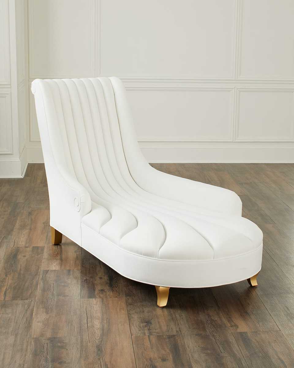 Thea Channel-Tufted Chaise