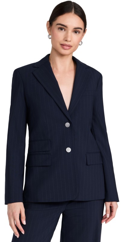Theory 2 Button Tailor Blazer Navy