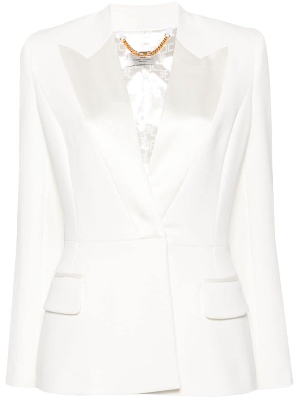 crepe double-breasted jacket