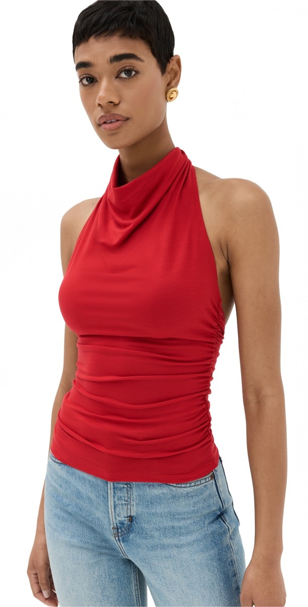 Reformation Enzo Knit Top Lipstick
