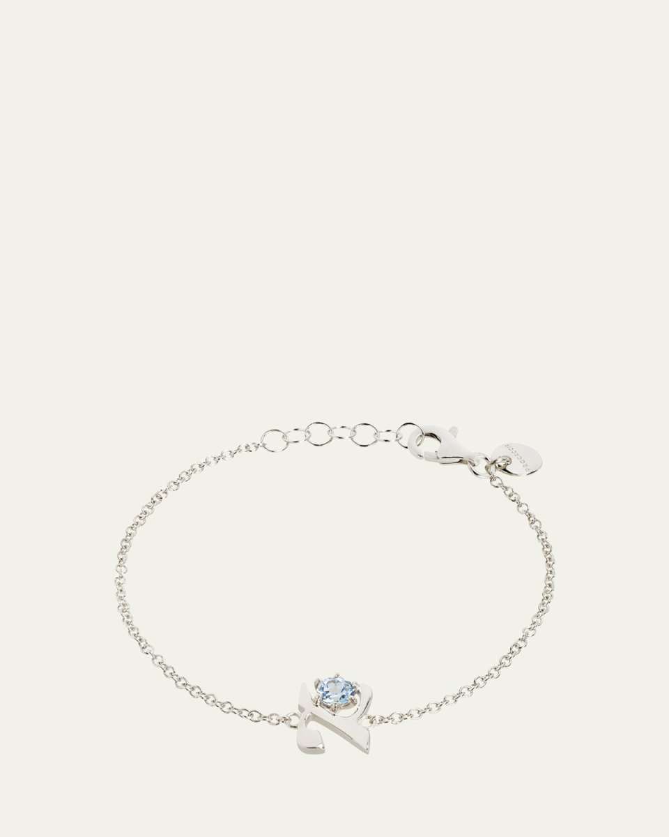 18K Gold Hebrew ALEF Initial Bracelet