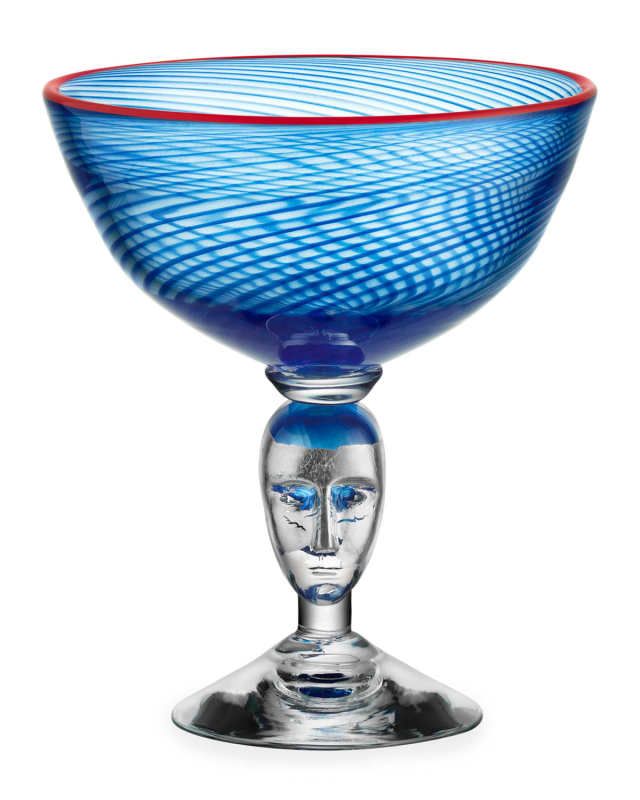 Red Rim Face Blue Loving Cup