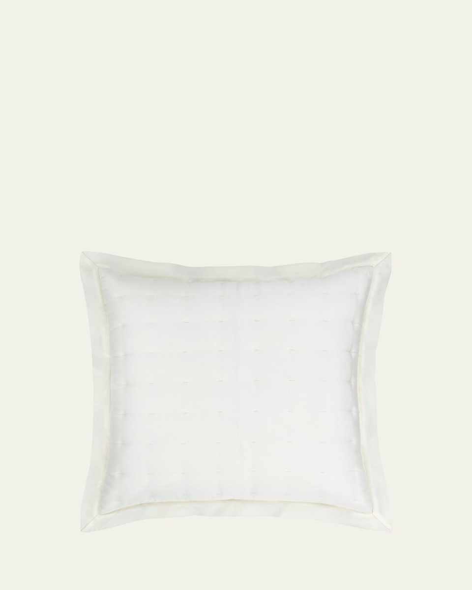 Puff Tencel Euro Sham, Ivory