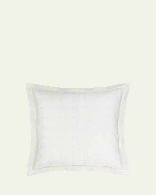 Puff Tencel Euro Sham, Ivory