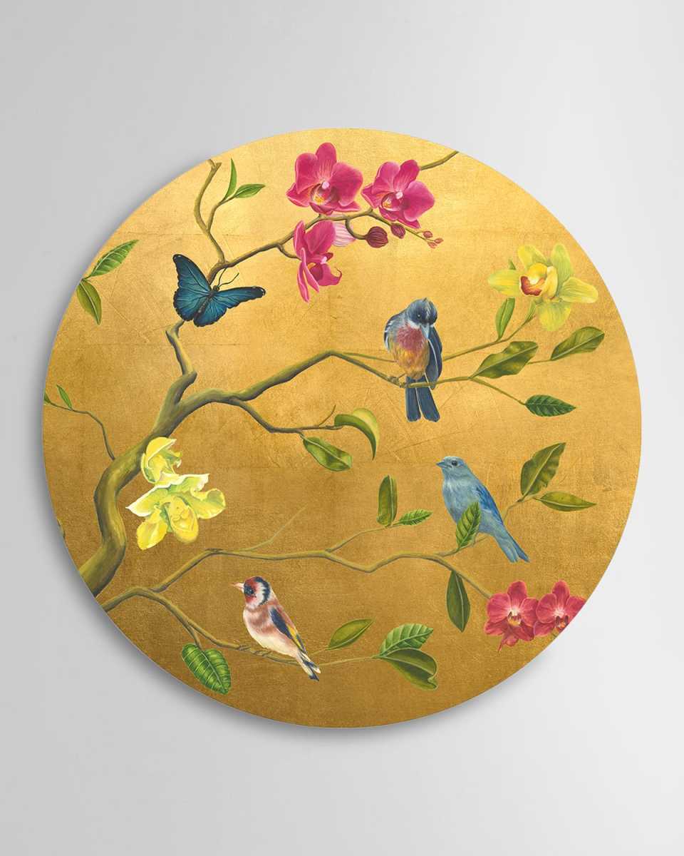 "Gilded Minutes II" Framed Giclee by Bella Lane, 30" x 30"