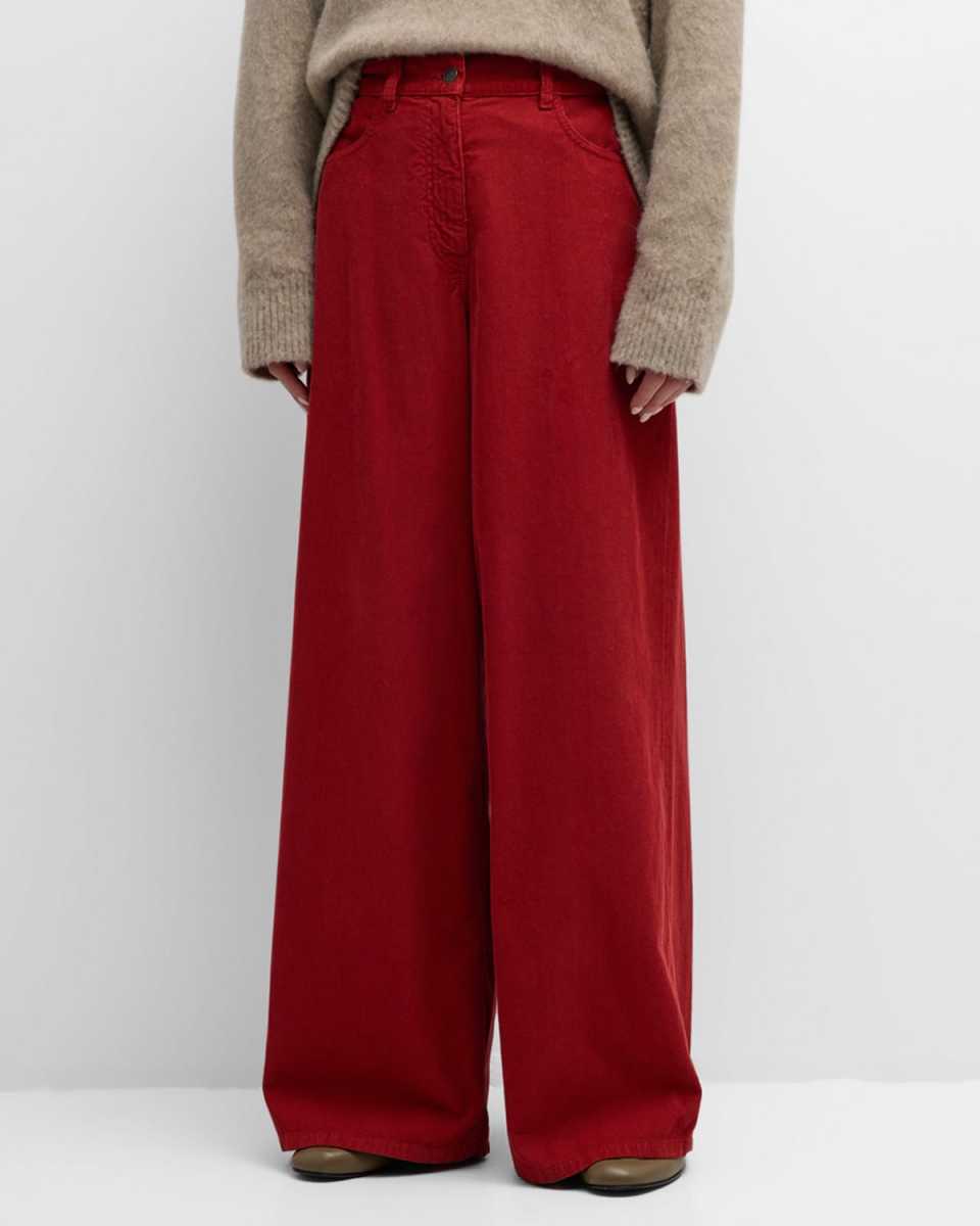Chan Wide-Leg Corduroy Pants