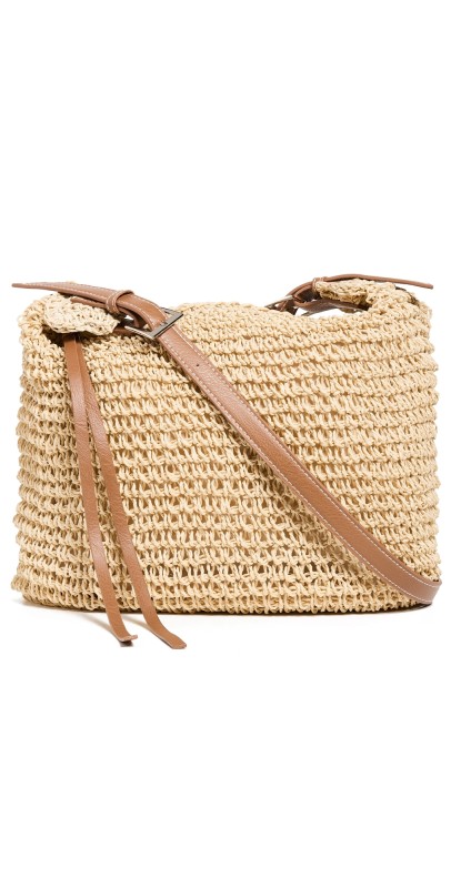 8 Other Reasons Raffia Slouch Crossbody Bag Natural