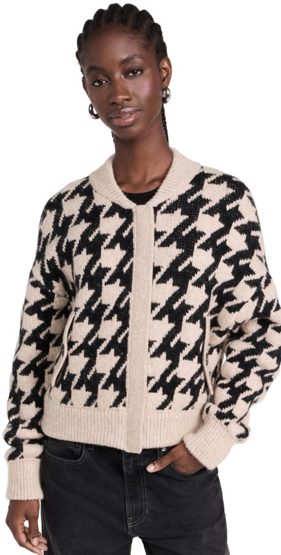 Closed Zip Cardigan Long Sleeve Black