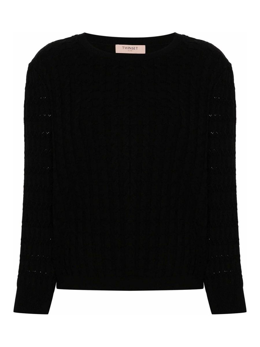 Twinset Pull Col Rond - Noir