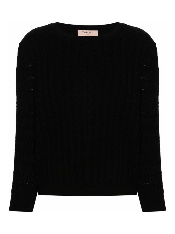 Twinset Pull Col Rond - Noir