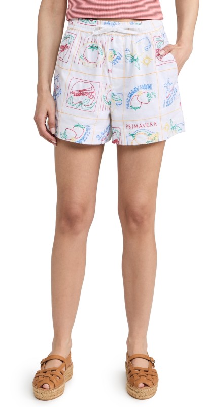 Damson Madder Bon Appetito Shorts Ecru