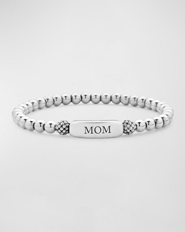 Signature Caviar MOM Stretch Bracelet