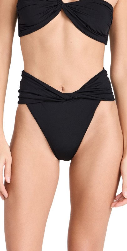 Agua Bendita Lily Bikini Bottoms Black