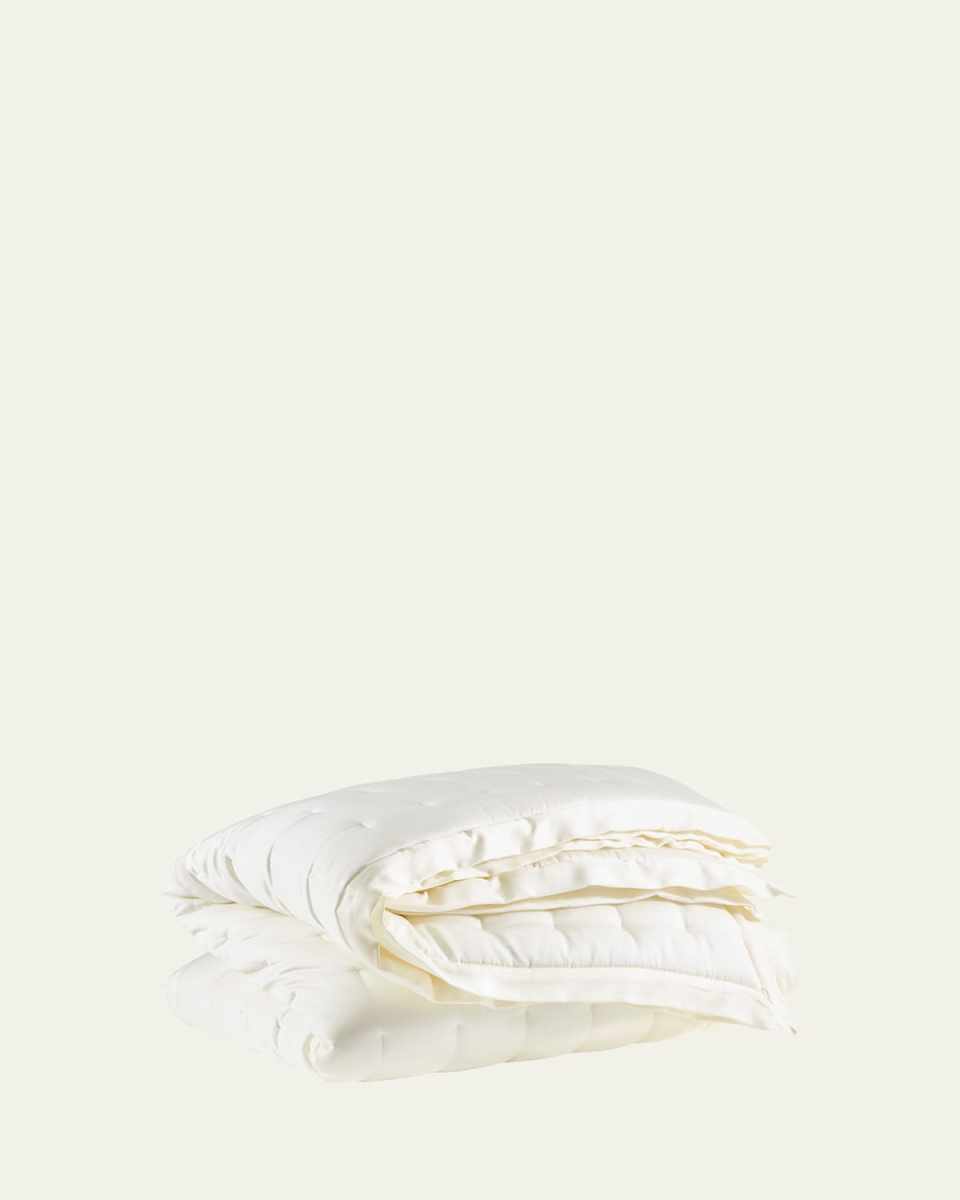 Puff Tencel King Quilt, Ivory