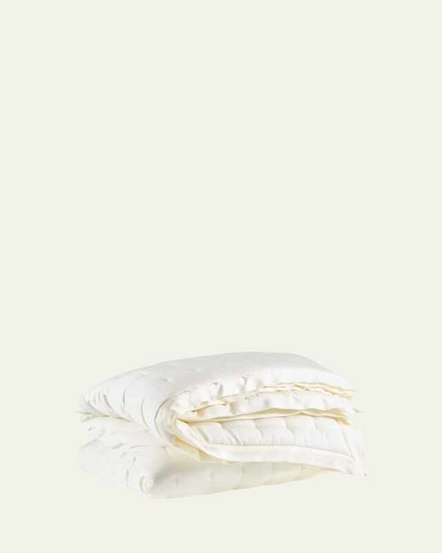 Puff Tencel King Quilt, Ivory