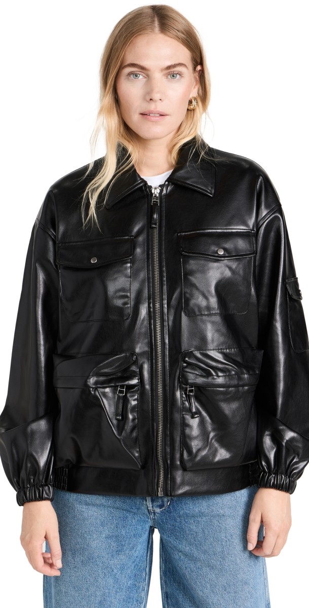 Pistola Denim Rhett Faux Leather Jacket Noir