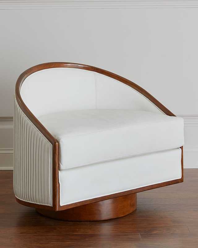 Sawyer Leather Swivel Chair