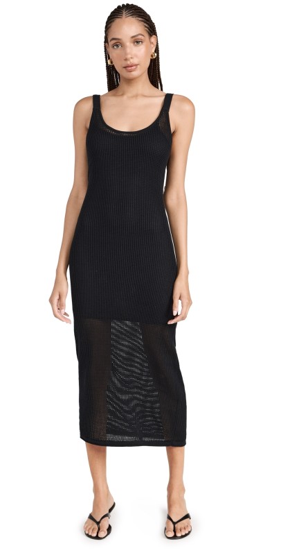STAUD Jessica Knit Dress Black