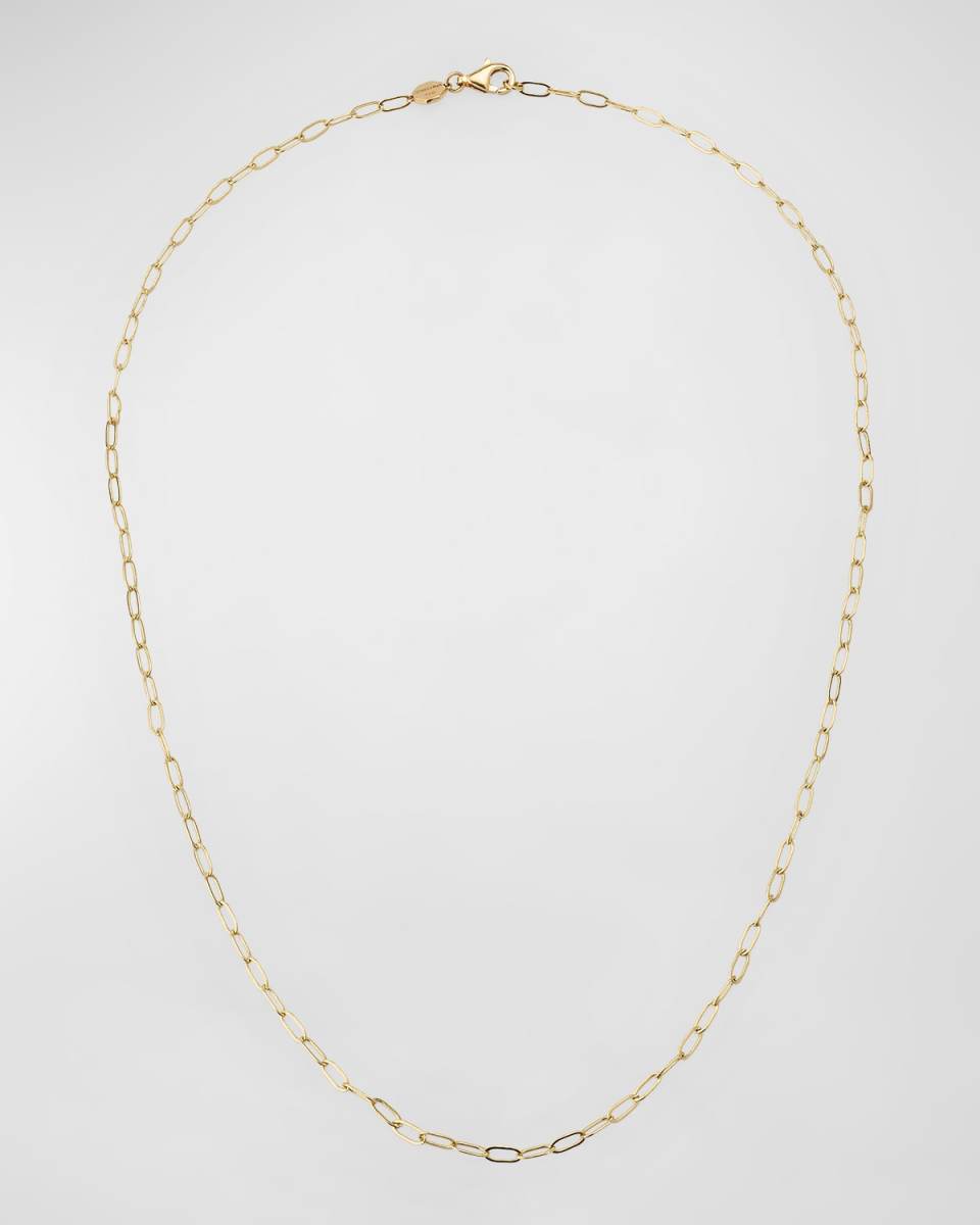 18K Yellow Gold 2.4mm Elongated Cable Chain, 18"L