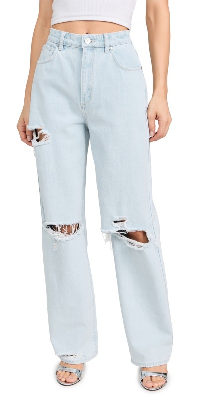 ABRAND Carrie Iris Rip Jeans Vintage Blue