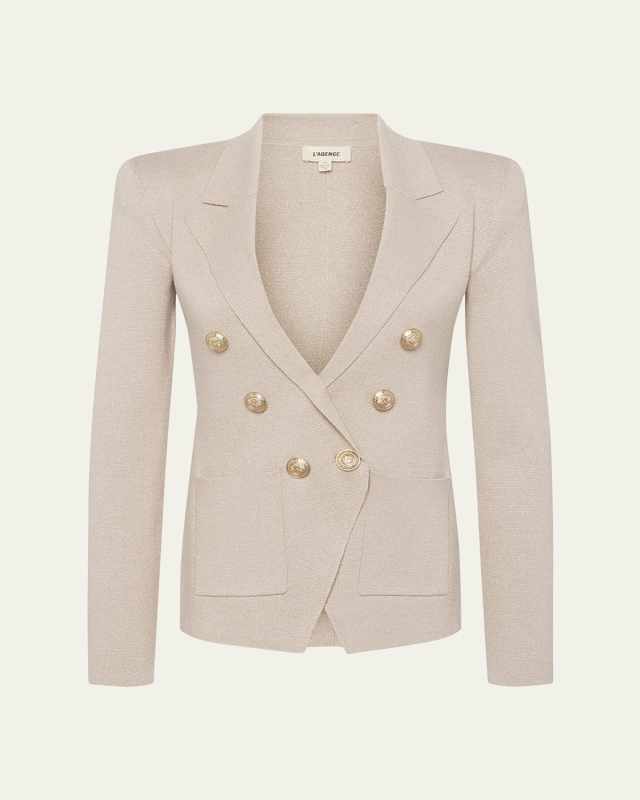 Kenzie Metallic Knit Blazer