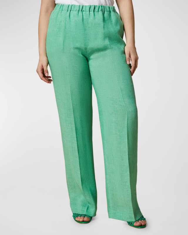 Plus Size Rocco High-Rise Linen Trousers