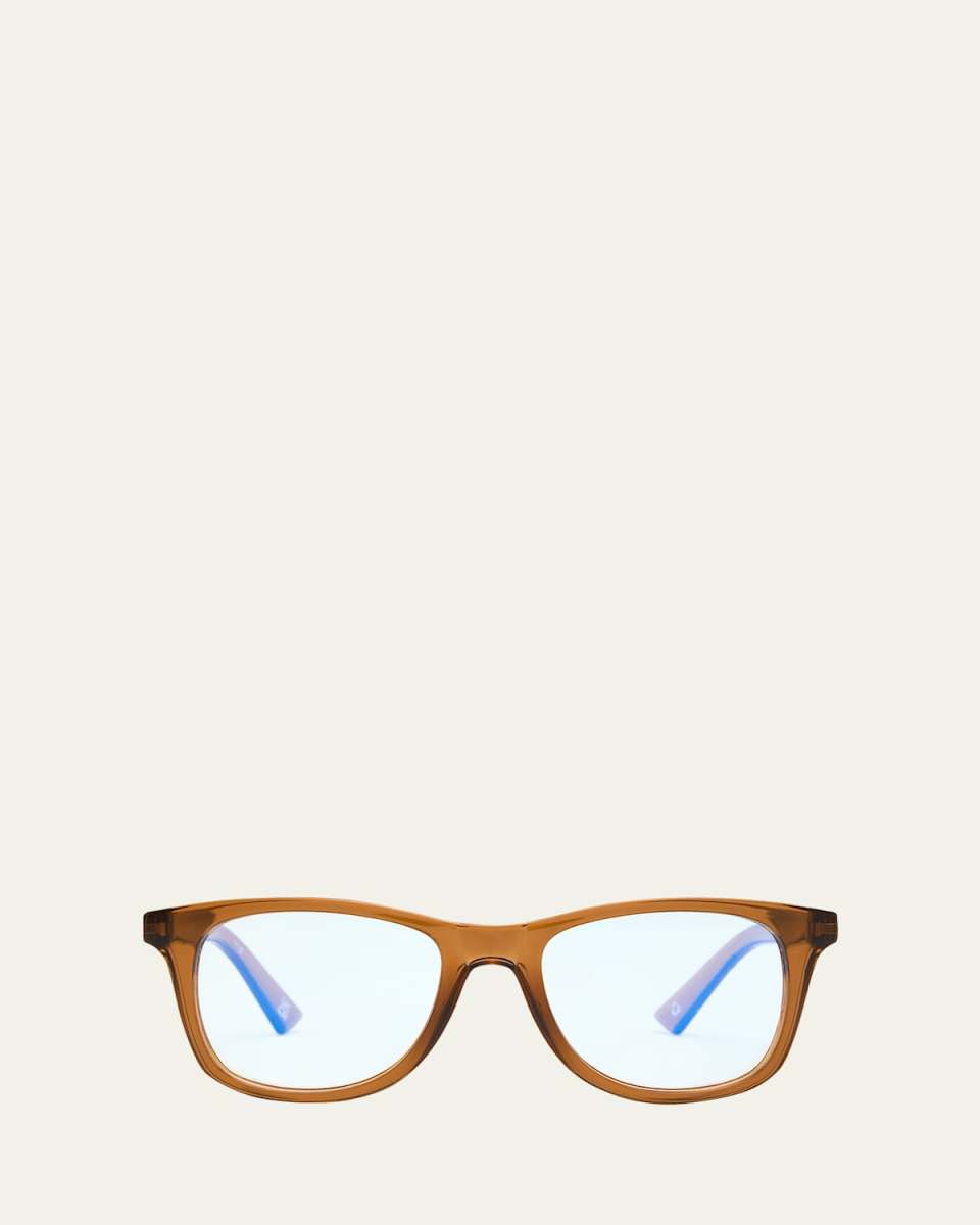 Grime In Banishment Square Blue Block Optical Frames