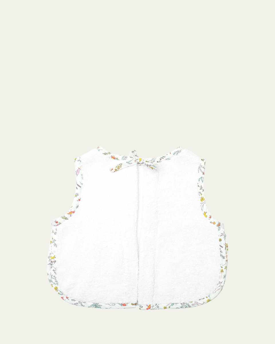 Floral Trim Apron Bib