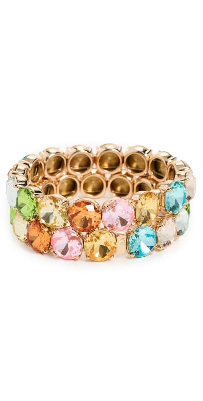 Roxanne Assoulin Rainbow Round Paste Stretch Bracelet Rainbow