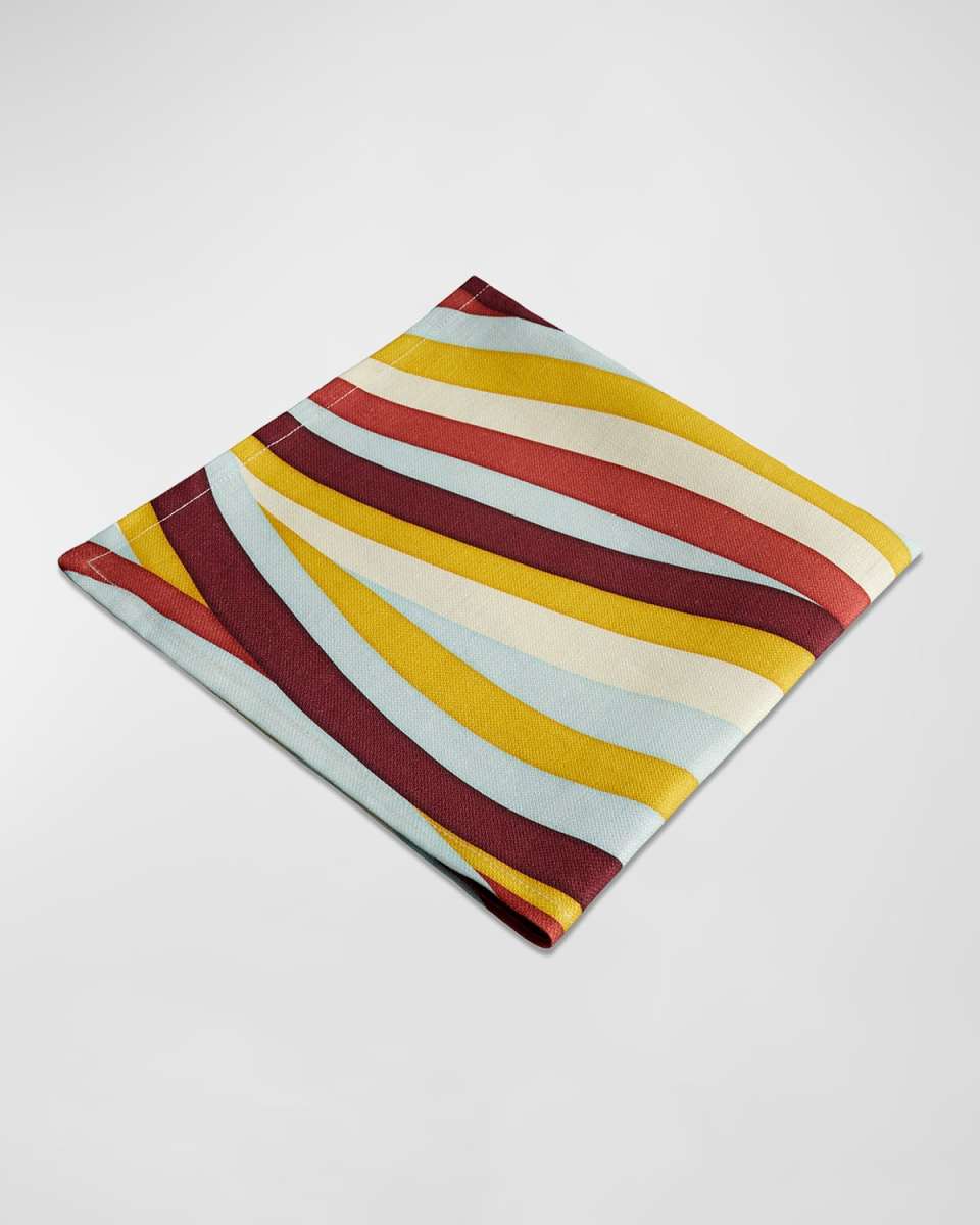 Landscape Multicolor Linen Sateen Napkins, Set of 4