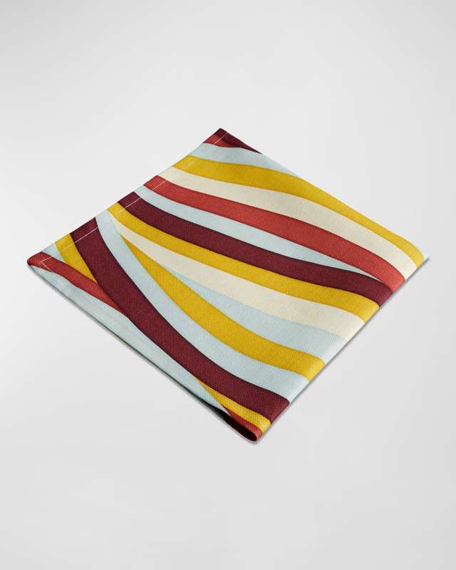 Landscape Multicolor Linen Sateen Napkins, Set of 4