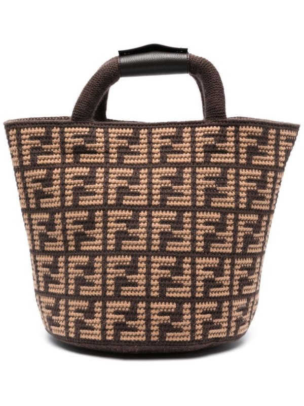 FF-logo cashmere tote bag