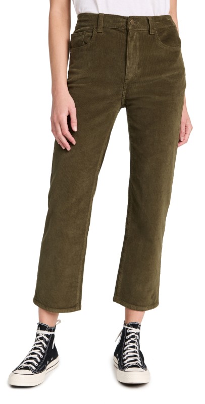 DL1961 Patti Straight Vintage Corduroy Jeans Winter Green (Corduroy)
