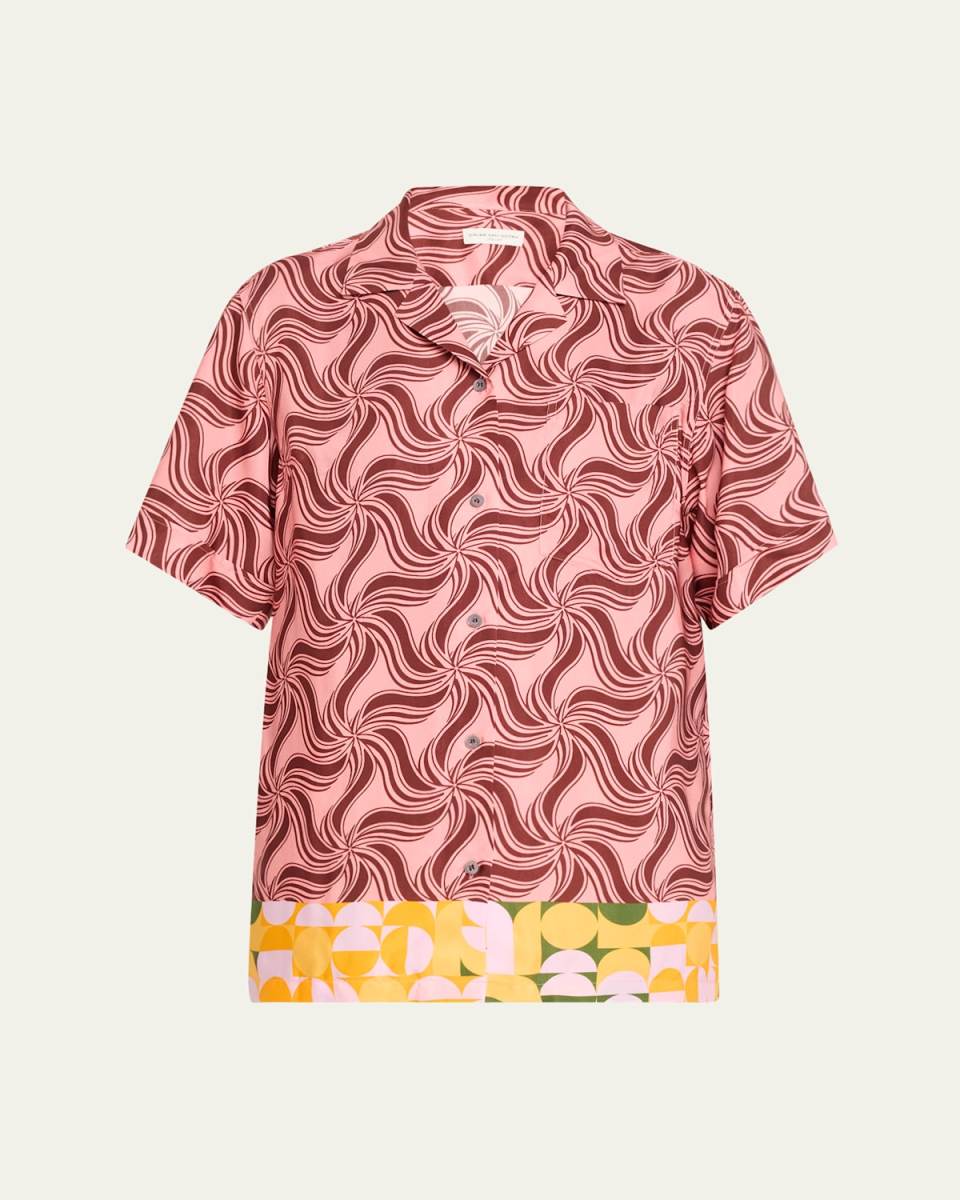 Clive Abstract Printed Button Down Shirt