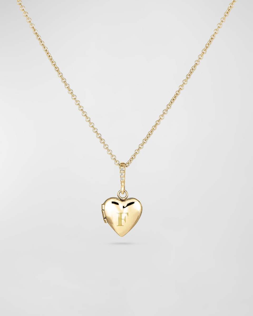 14K Gold Diamond Sweetheart Locket