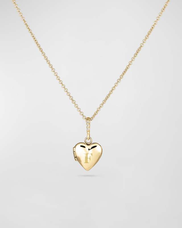 14K Gold Diamond Sweetheart Locket