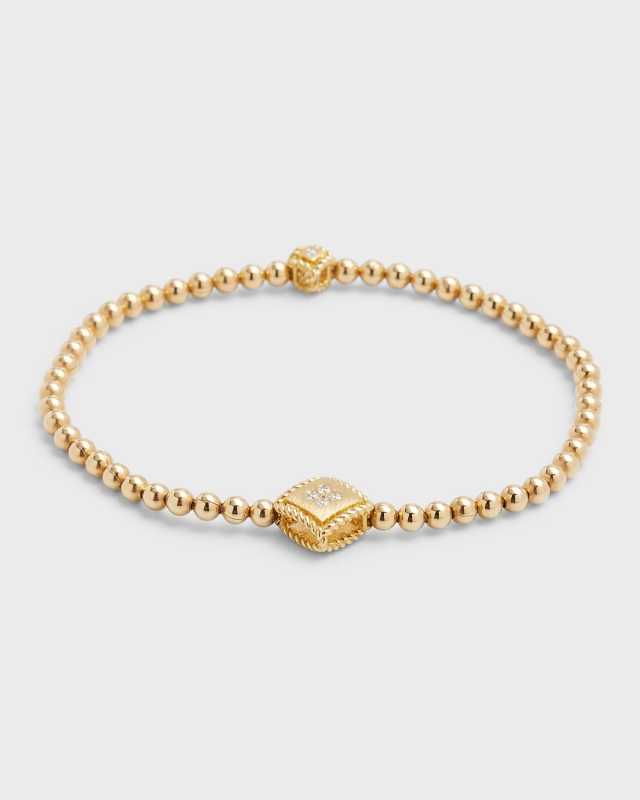 18K Beaded Palazzo Diamond Bracelet