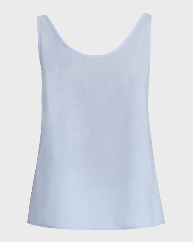 Ari Tie-Strap Cotton Chambray Tank