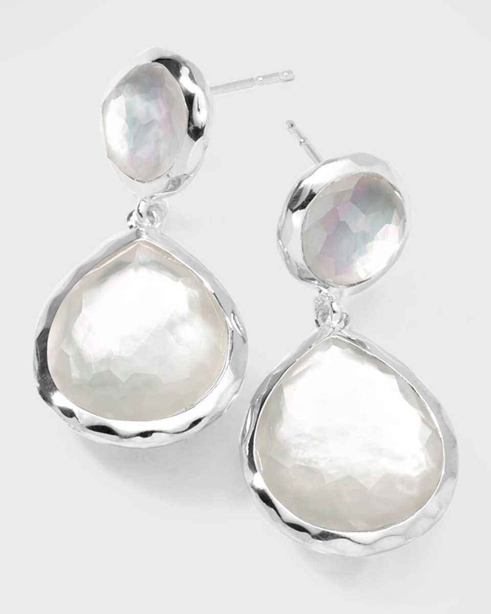 2-Stone Earrings in Sterling Silver
