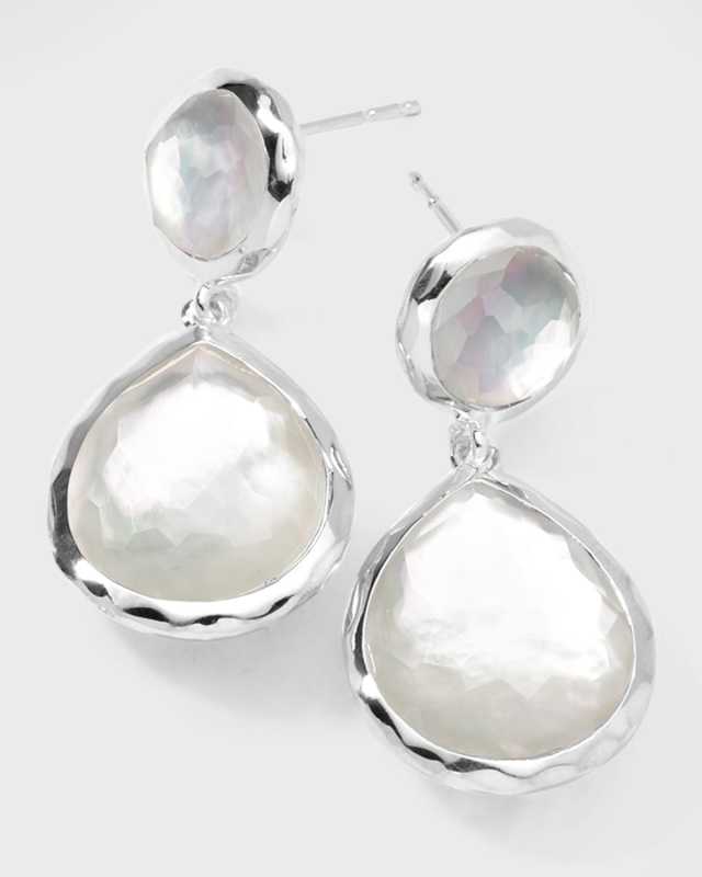 2-Stone Earrings in Sterling Silver