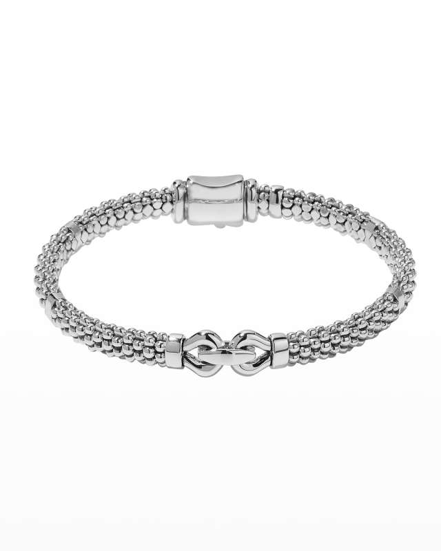 Silver Derby Bracelet, 6mm