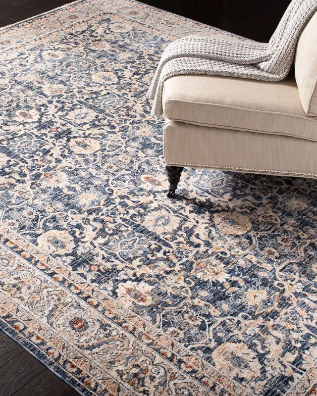 Warwick Navy Power-Loomed Rug, 5' x 8'