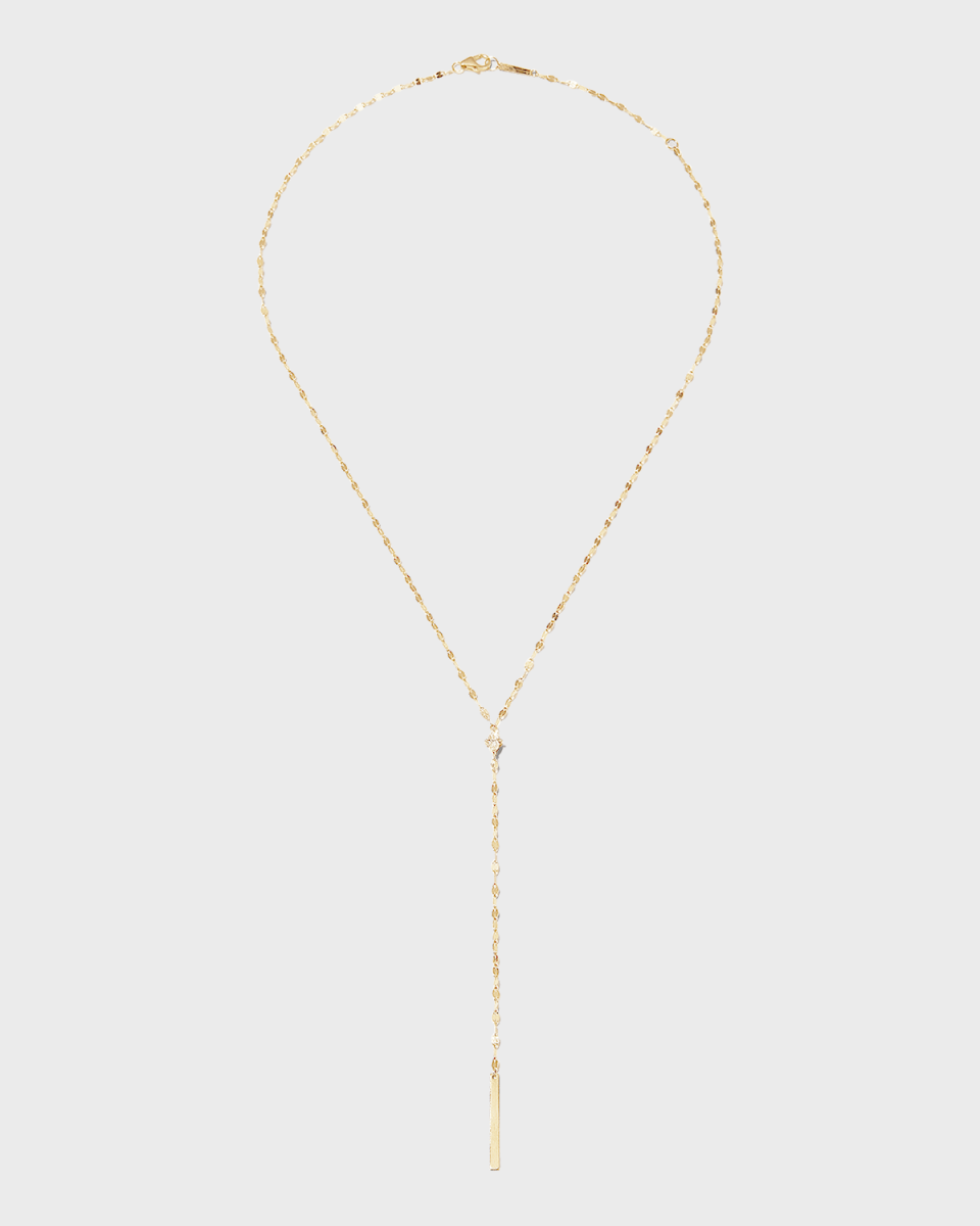 14k Gold Marquise Diamond Y-Drop Necklace