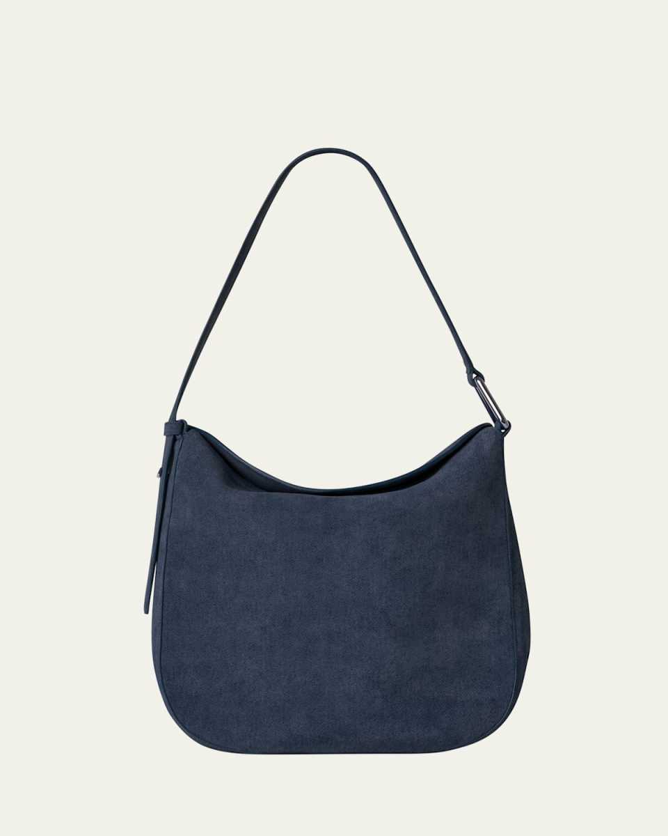 Anna Medium Printed Denim Hobo Bag