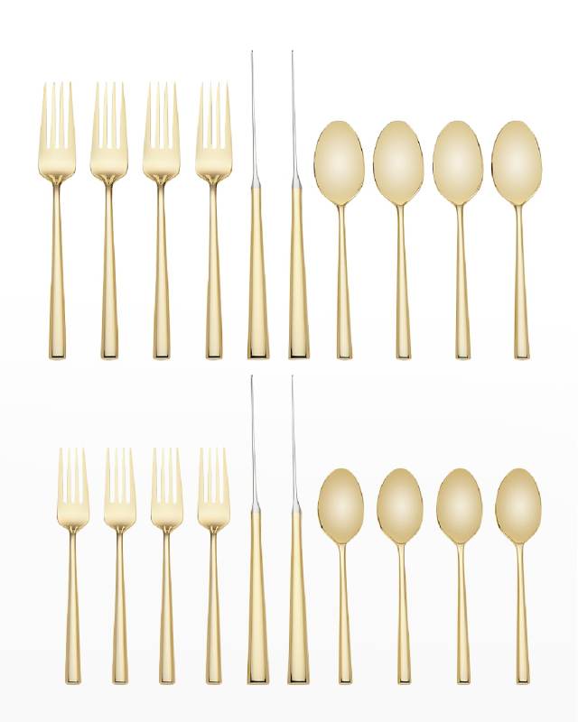 malmo gold 20-piece flatware set