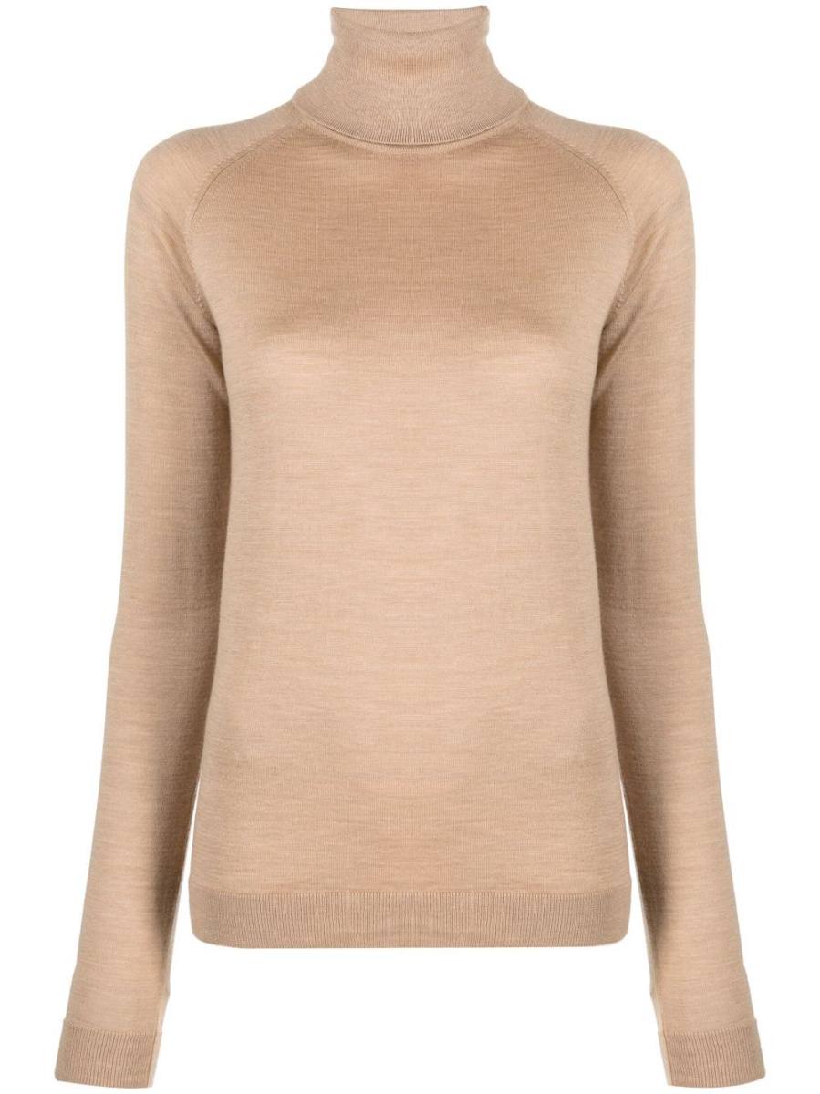 roll-neck fine-knit jumper