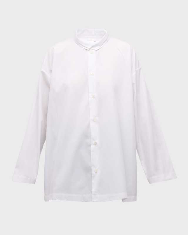 Slim A-Line Two Collar Shirt With Step Insert (Long Length