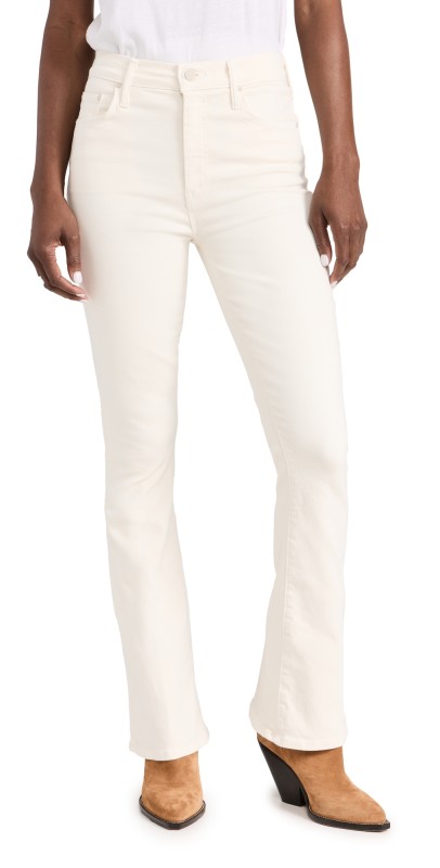 MOTHER High Waisted Weekender Skimp Jeans Marshmellow